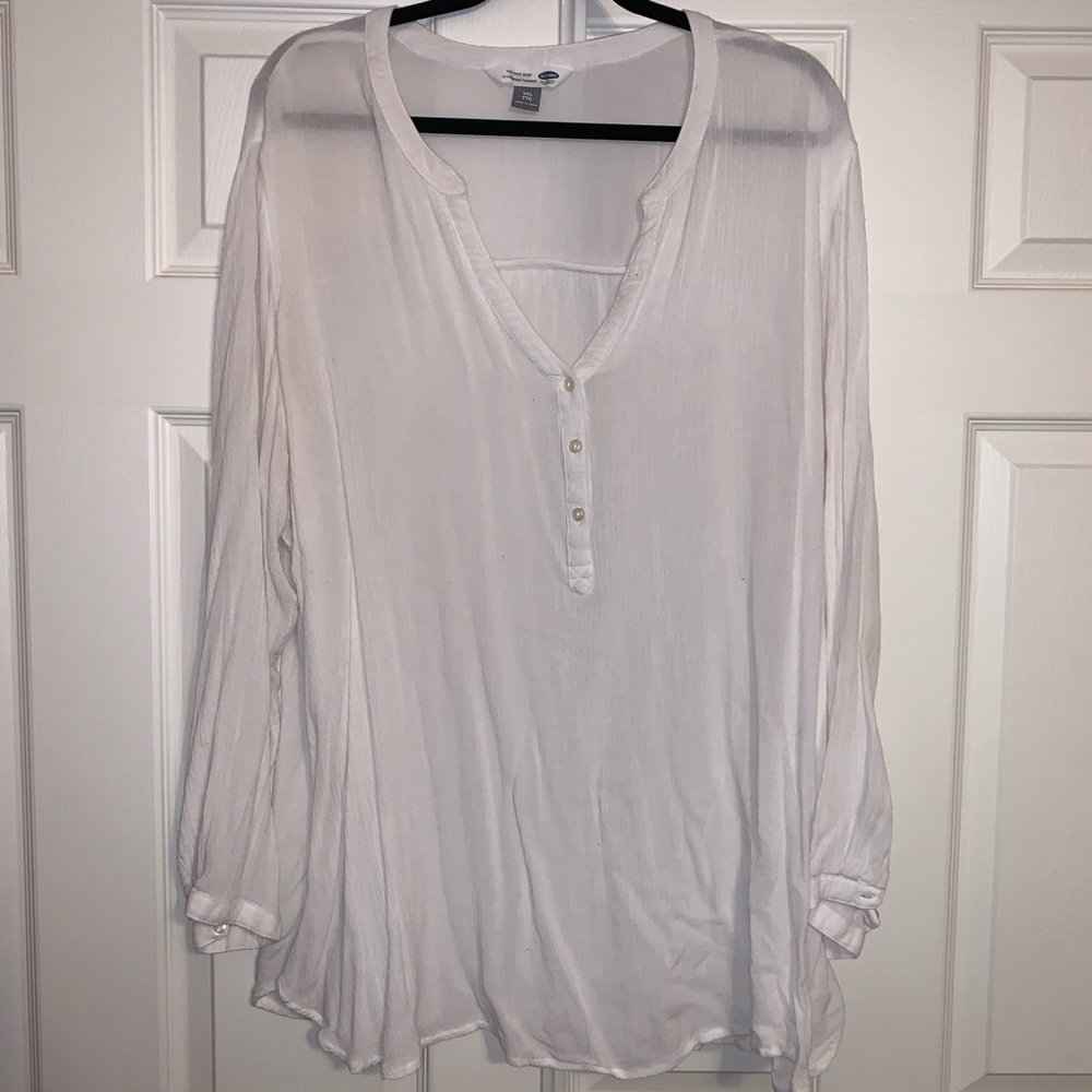 White linen top